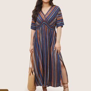 Bloomchic Striped Flutter Dress
